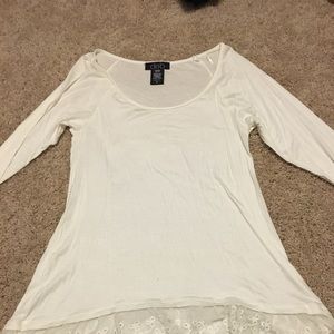White long sleeve with lace
